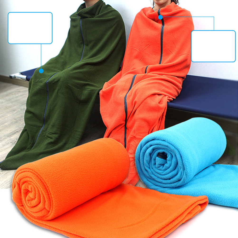 Fleece Sleep Bag - Портативный спальный мешок оранжевого цвета из